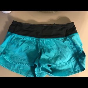 Worn 1-2 times lulu lemon shorts size 4 blue